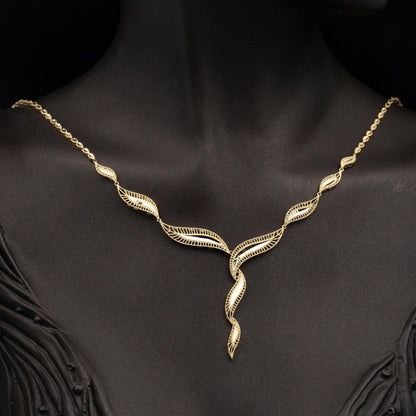14K Yellow Gold River Wedding Set