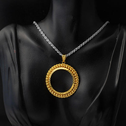 14K Yellow Gold Full Coin Bezel Pendant