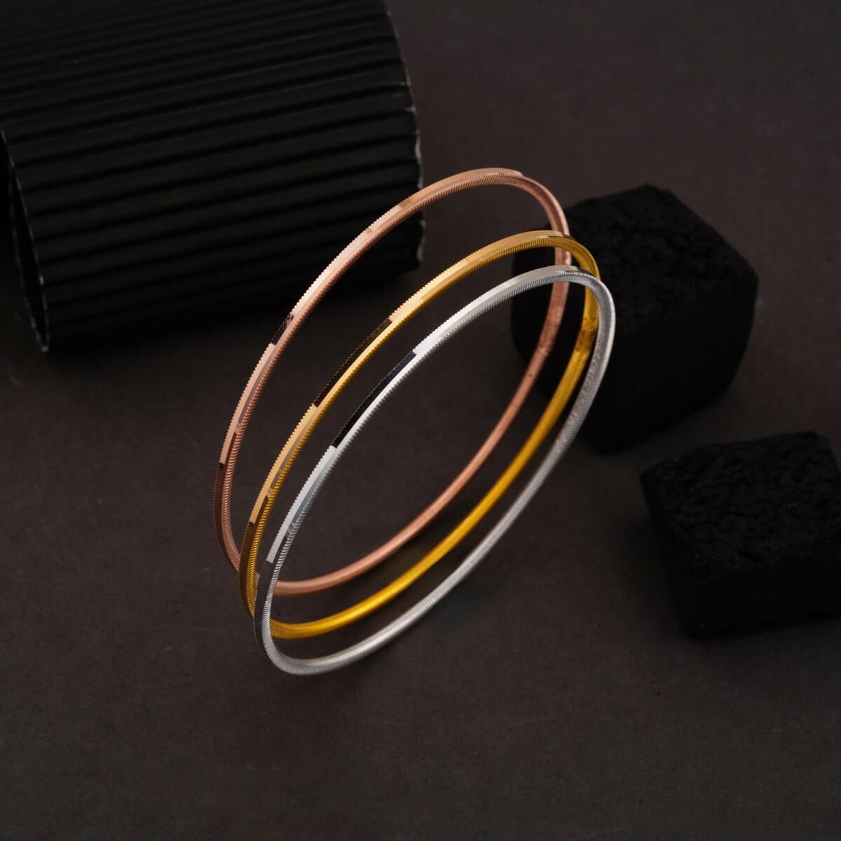 22K Tri-Color Gold Ajda Bangle (21 g)