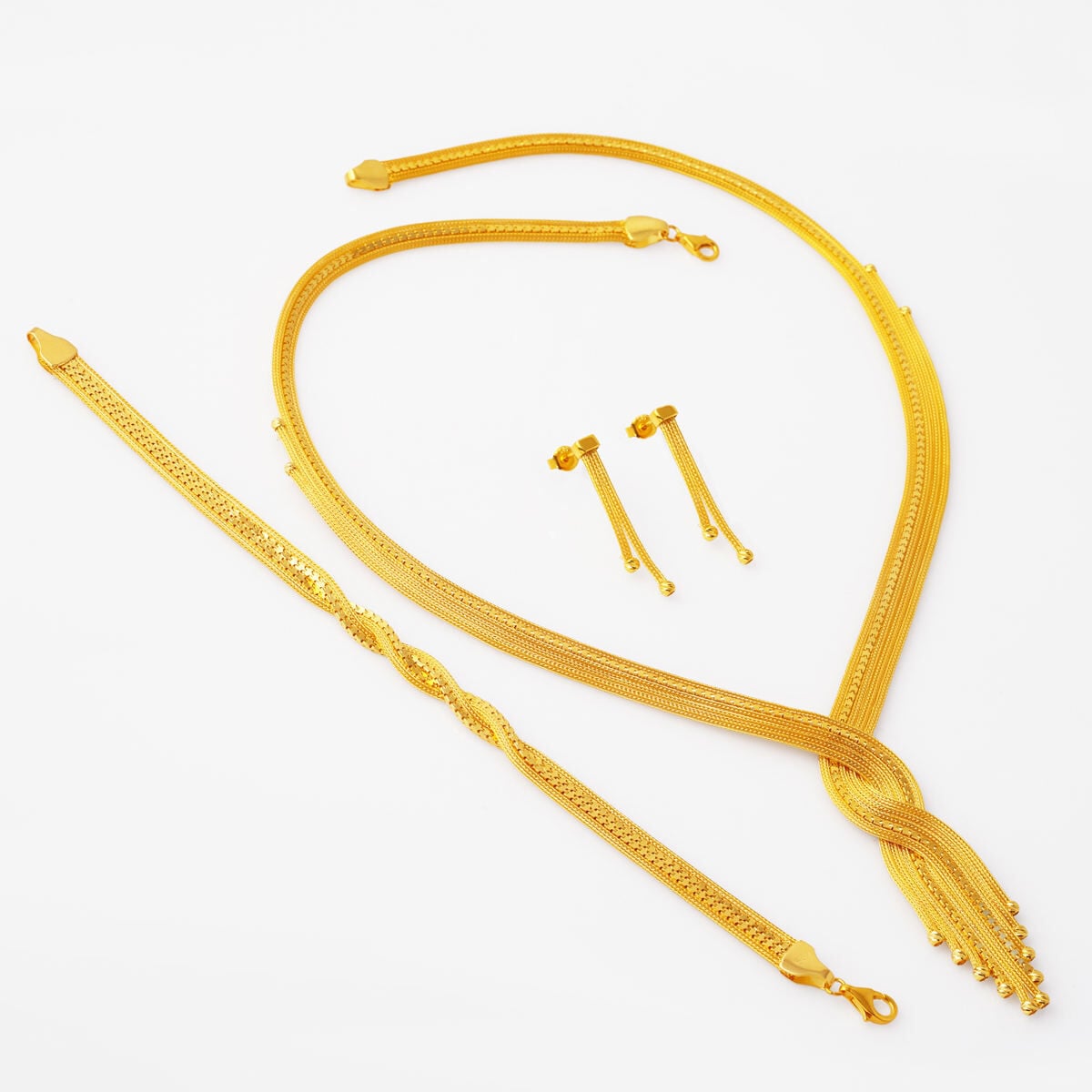 14K Yellow Gold Italian Chain Jewelry Set (25.67 g)