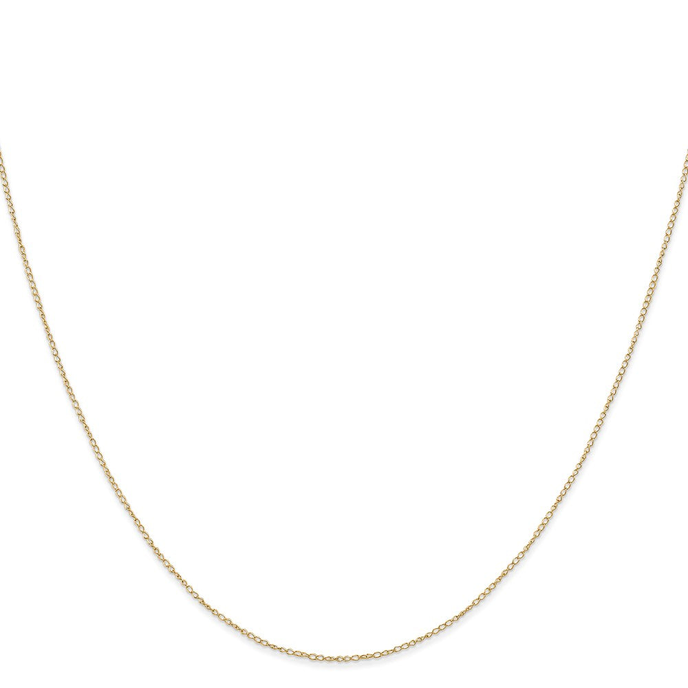 14K Yellow Gold Carded .42mm Curb with Spring Ring Clasp Chain Necklace