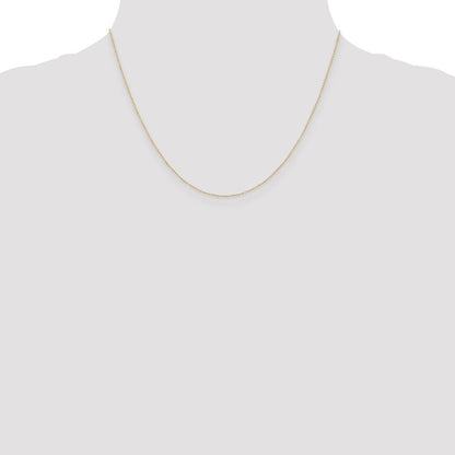 14K Yellow Gold Carded .42mm Curb with Spring Ring Clasp Chain Necklace