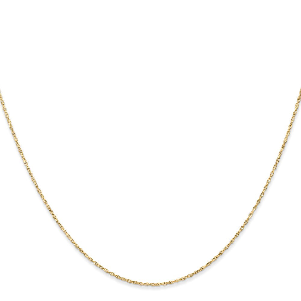 14K Yellow Gold Carded .6mm Cable Rope with Spring Ring Clasp Chain Necklace
