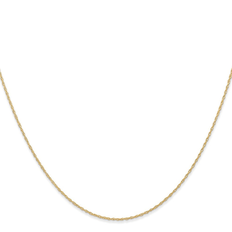 14K Yellow Gold Carded .6mm Cable Rope with Spring Ring Clasp Chain Necklace