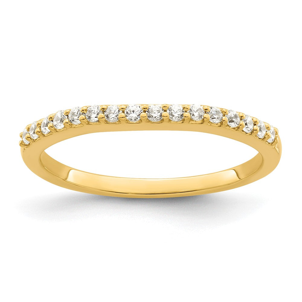 14K Yellow Gold 1/5 carat Diamond Contoured Complete Wedding Band Ring