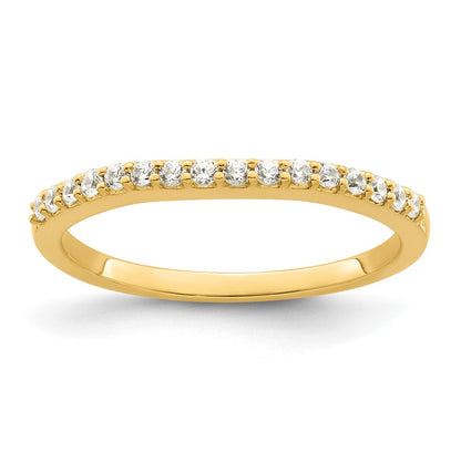 14K Yellow Gold 1/5 carat Diamond Contoured Complete Wedding Band Ring