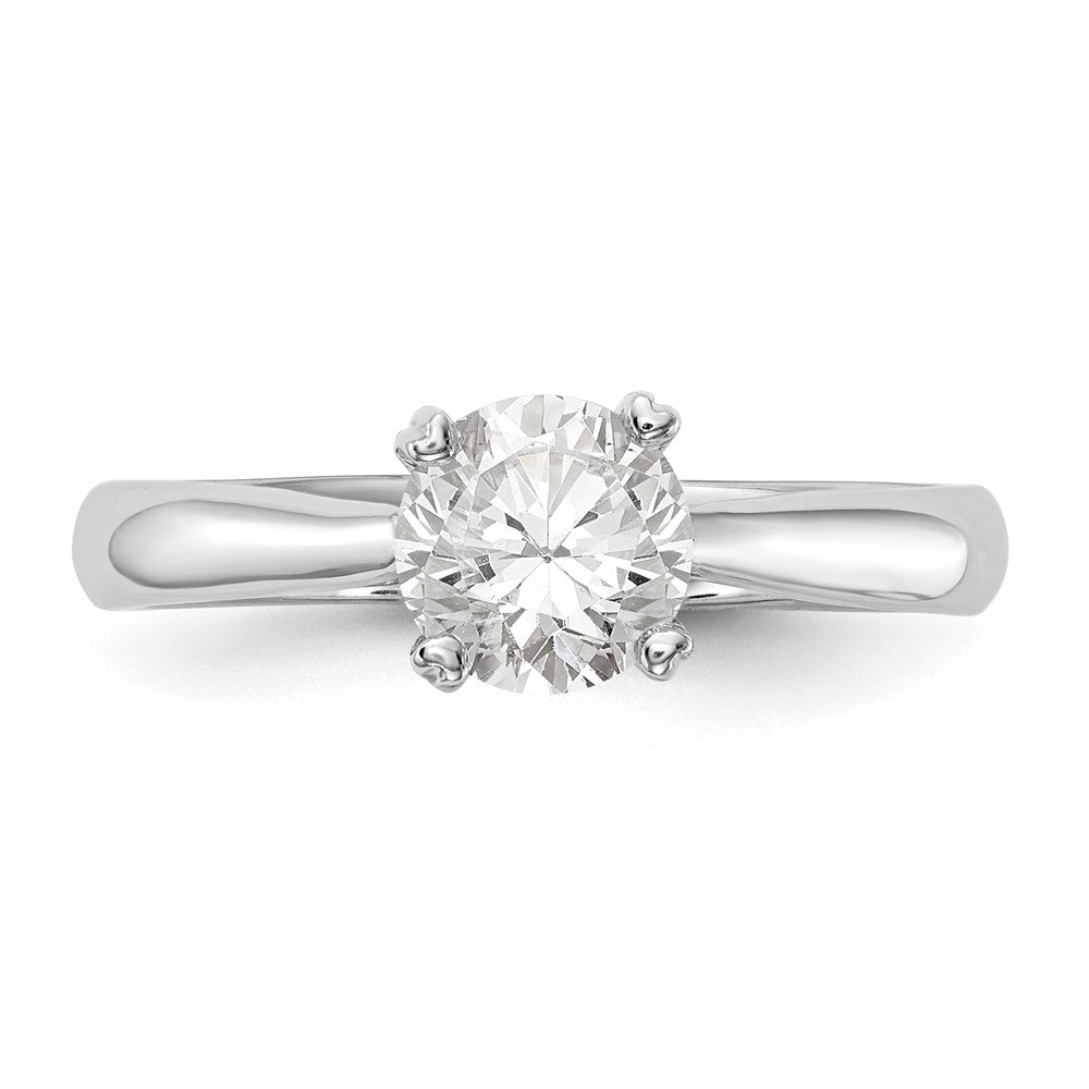 True Origin 14K White Gold 1/3 carat Certified Complete Lab Grown Diamond VS+ F+ Round Solitaire Engagement Ring