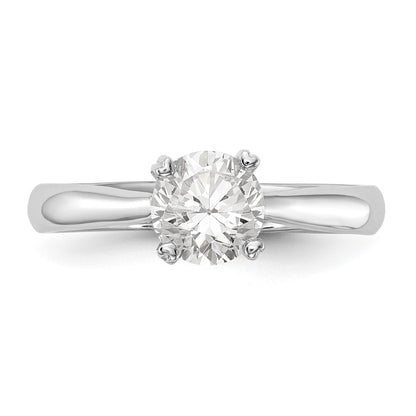 True Origin 14K White Gold 1/3 carat Certified Complete Lab Grown Diamond VS+ F+ Round Solitaire Engagement Ring
