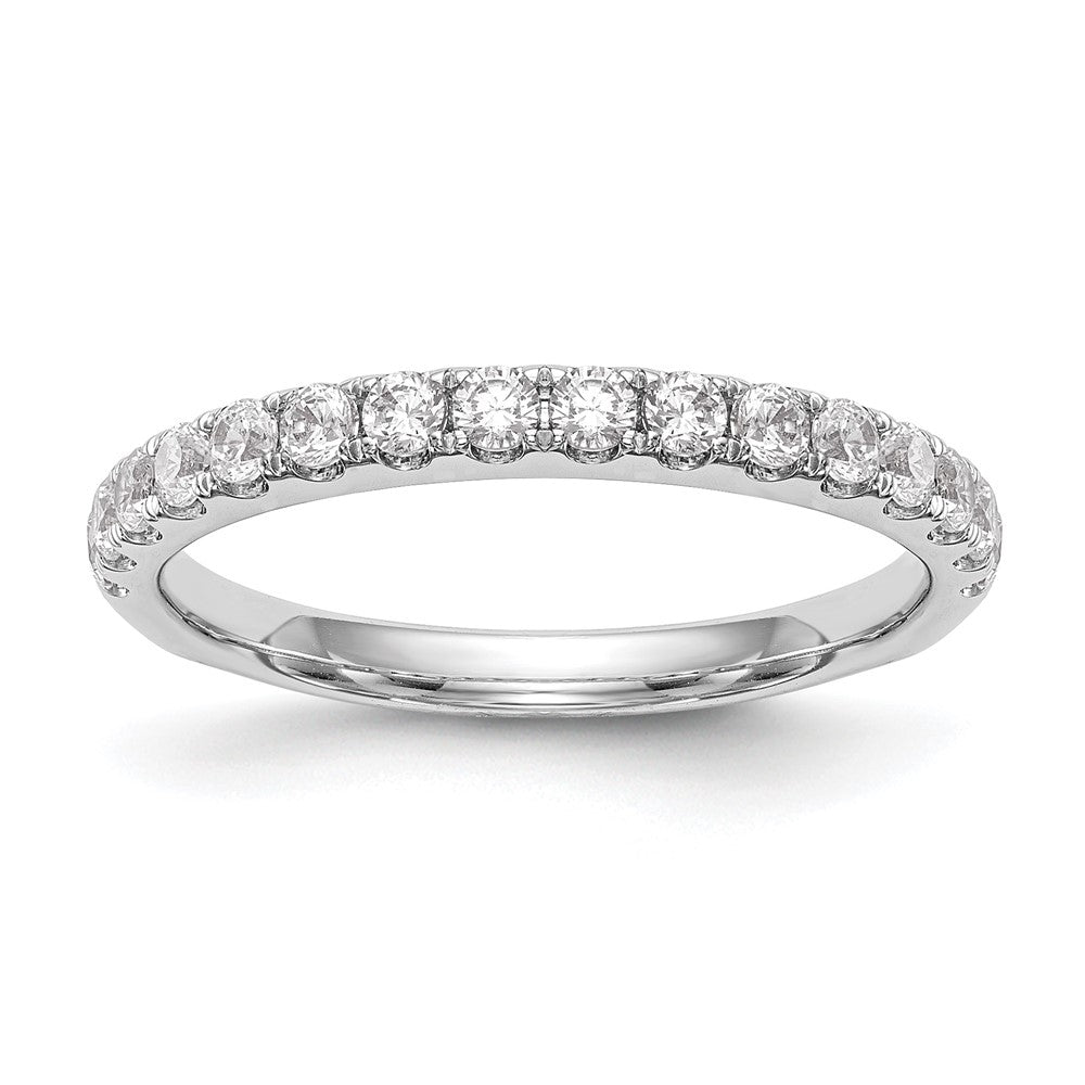 True Origin 14K White Gold 1/2 carat Lab Grown Diamond VS+ F+ Complete Wedding Band Ring