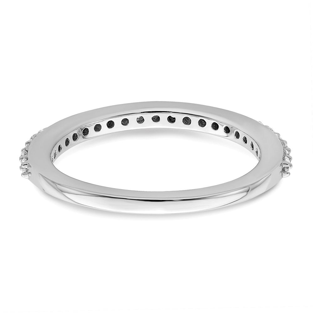True Origin 14K White Gold 1/3 carat Lab Grown Diamond VS+ F+ Complete Wedding Band Ring