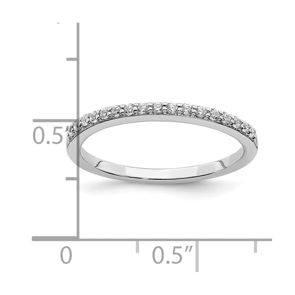 14K White Gold 1/5 carat Diamond Complete Wedding Band Ring