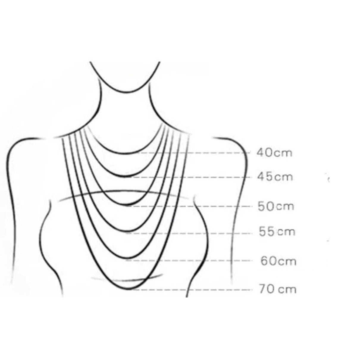 14K Yellow Gold Herringbone Chain 55 Cm