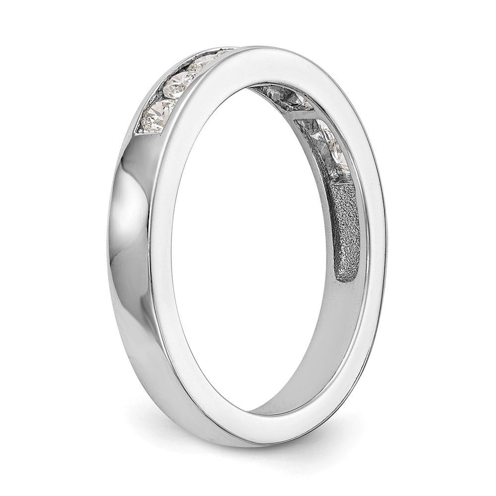 14K White Gold 1/2 carat Lab Grown Diamond VS/SI+ G+ Complete Wedding Band Ring
