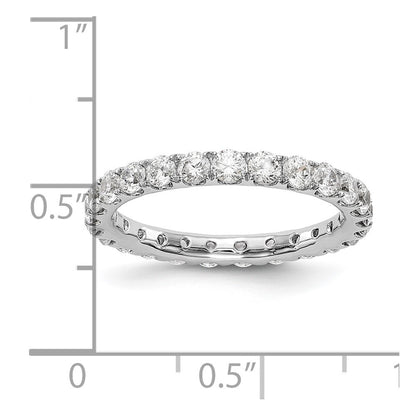 14K White Gold 1 1/2CT U Shared Prong Diamond Eternity Wedding Band Ring