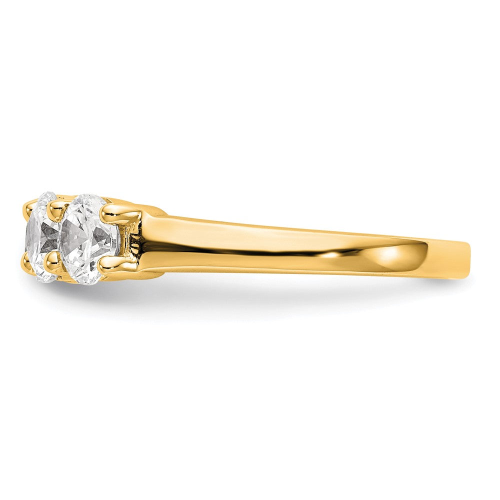 True Origin 14K Yellow Gold 1 7/8 carat Lab Grown Diamond VS+ F+ Complete Round Five Stone Ring