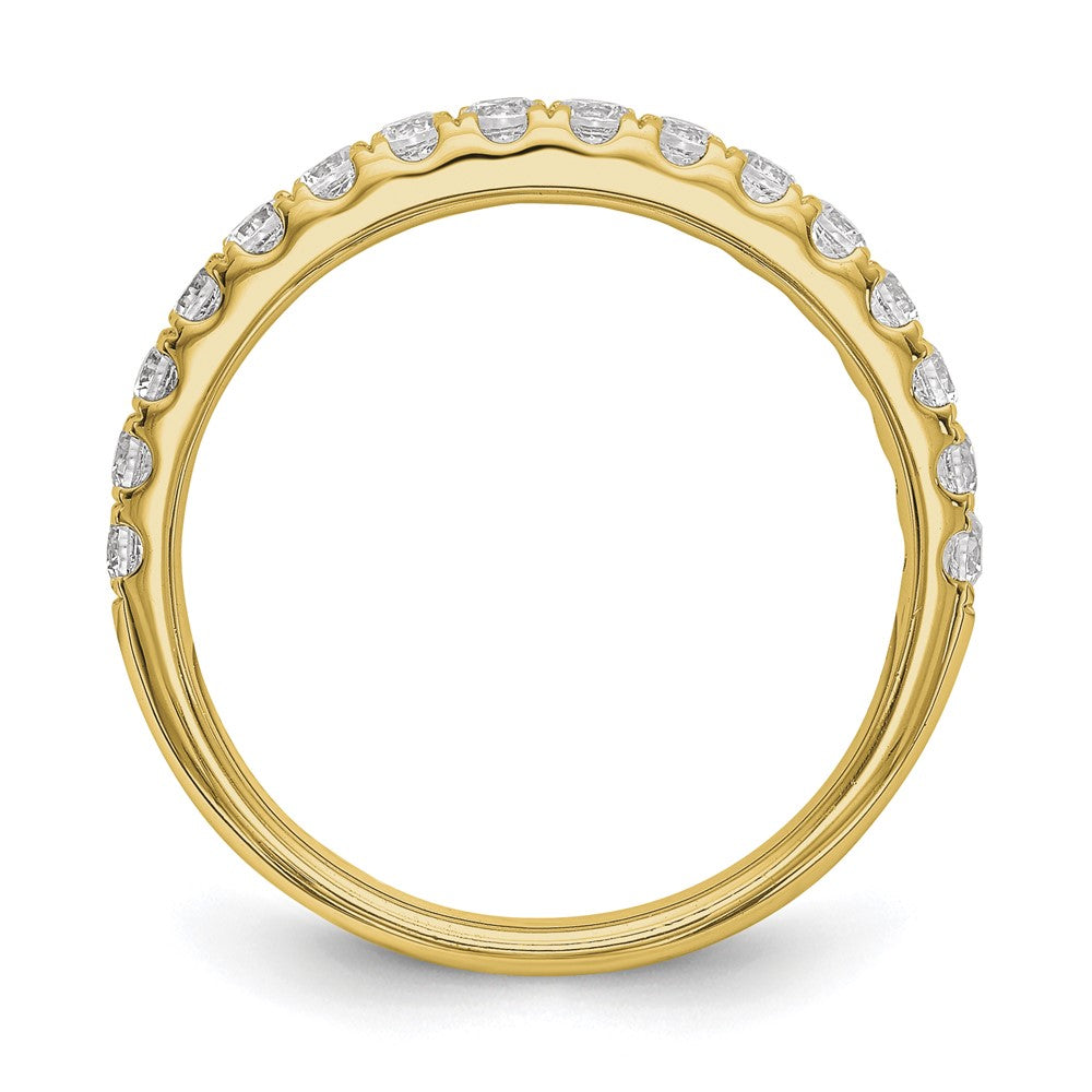 True Origin 14K Yellow Gold 1/2 carat Lab Grown Diamond VS+ F+ Complete Wedding Band Ring