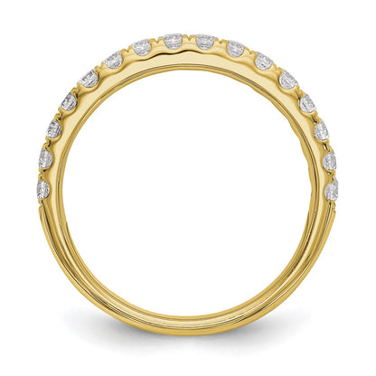 True Origin 14K Yellow Gold 1/2 carat Lab Grown Diamond VS+ F+ Complete Wedding Band Ring