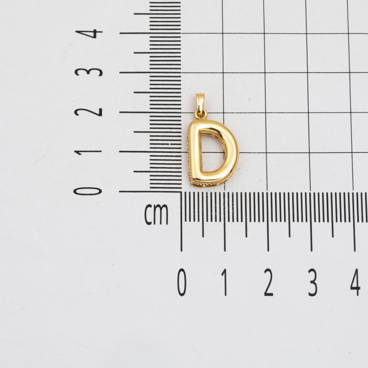14K Yellow Gold Initial D Balloon Pendant