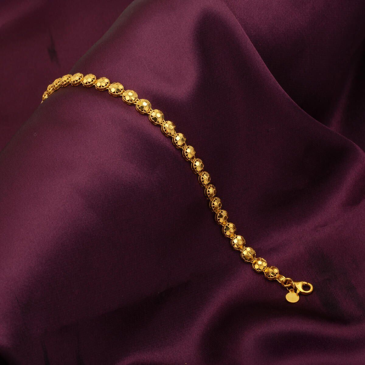 22K Yellow Gold Light Cascade Modern Bracelet