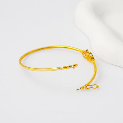 14K Yellow Gold Heart Twin Ajda Bangle