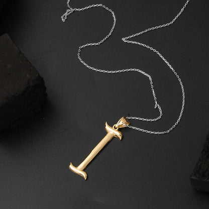 14K Yellow Gold Initial I Pendant