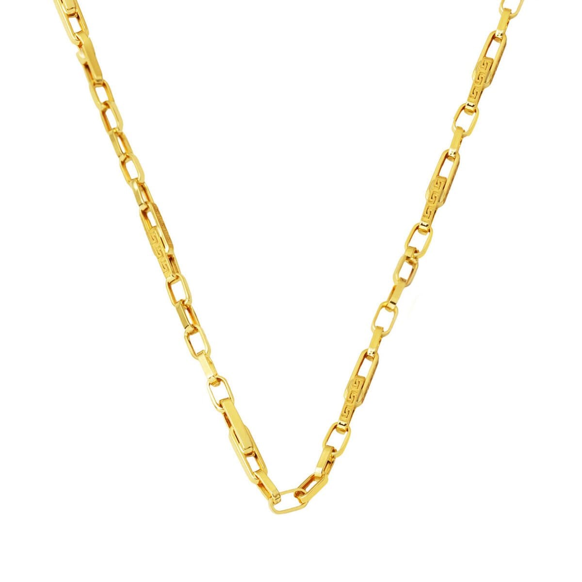 14K Yellow Gold Designer Inspired Unisex Chain 45 cm