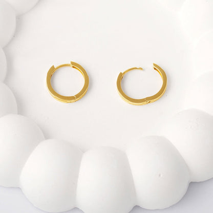 14K Yellow Gold Woven Hoop Earrings