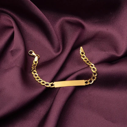 22K Yellow Gold Name Children's ID Bracelet
