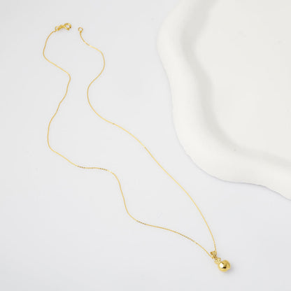 14K Yellow Gold Apple Necklace
