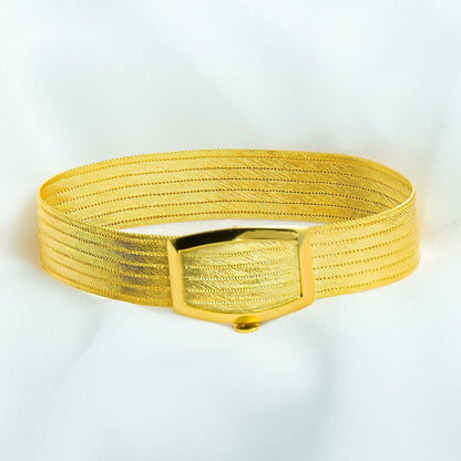 22K Yellow Gold 7 Row Trabzon Mesh Bracelet