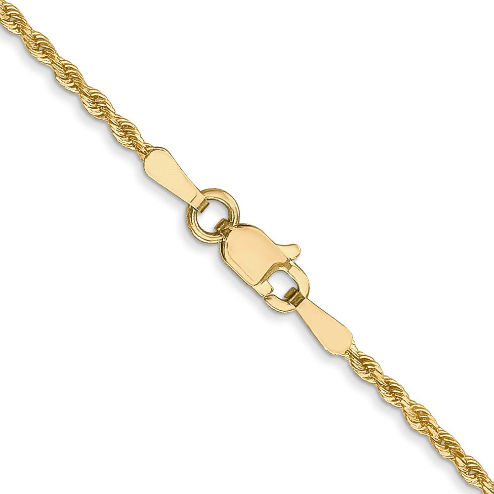 18 Inch 14K 1.5mm Diamond-Cut Rope Chain Necklace