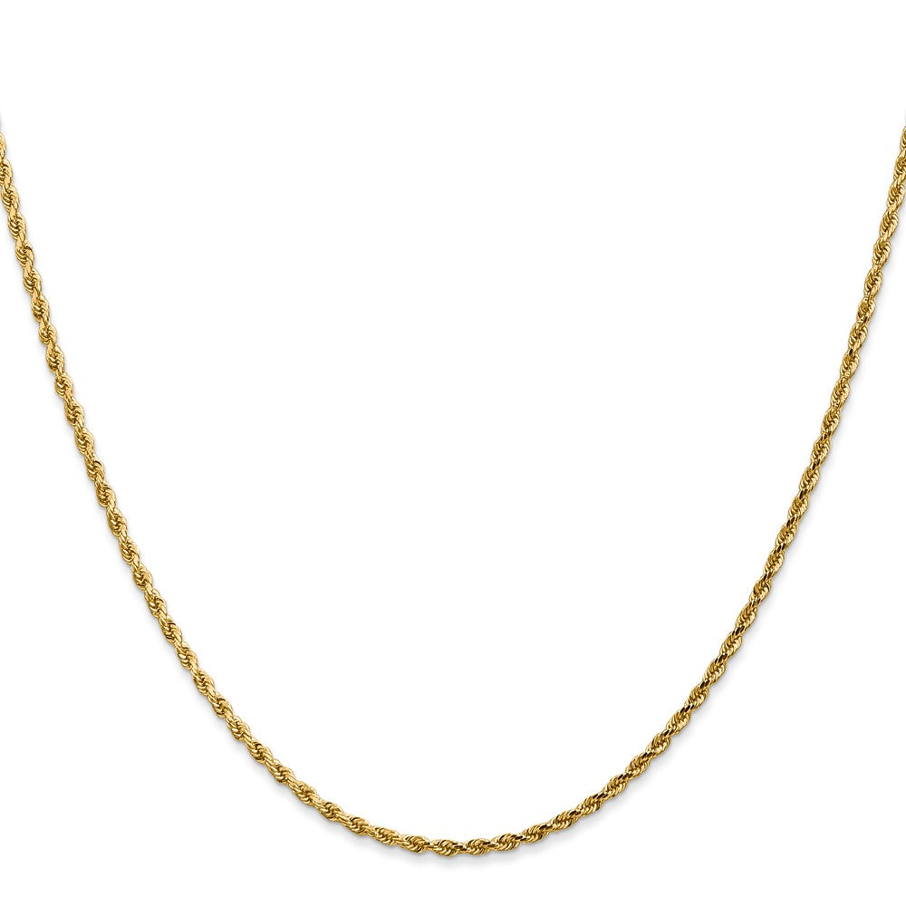 20 Inch 14K 1.75mm Diamond-Cut Rope Chain Necklace