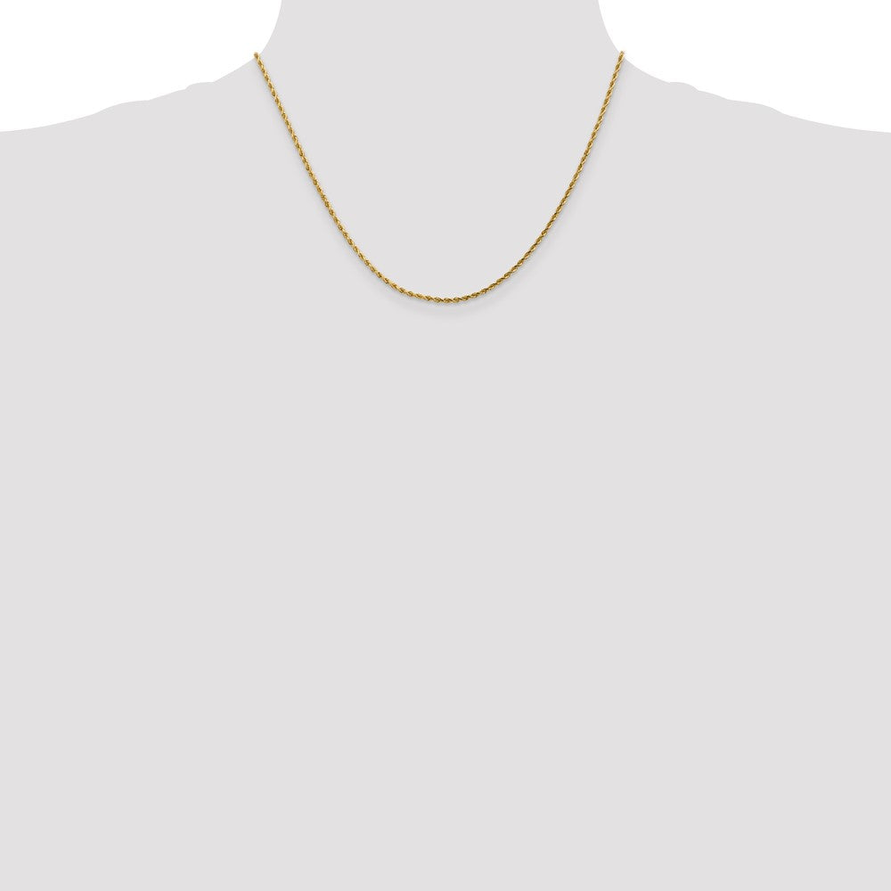 18 Inch 14K 1.75mm Diamond-Cut Rope Chain Necklace