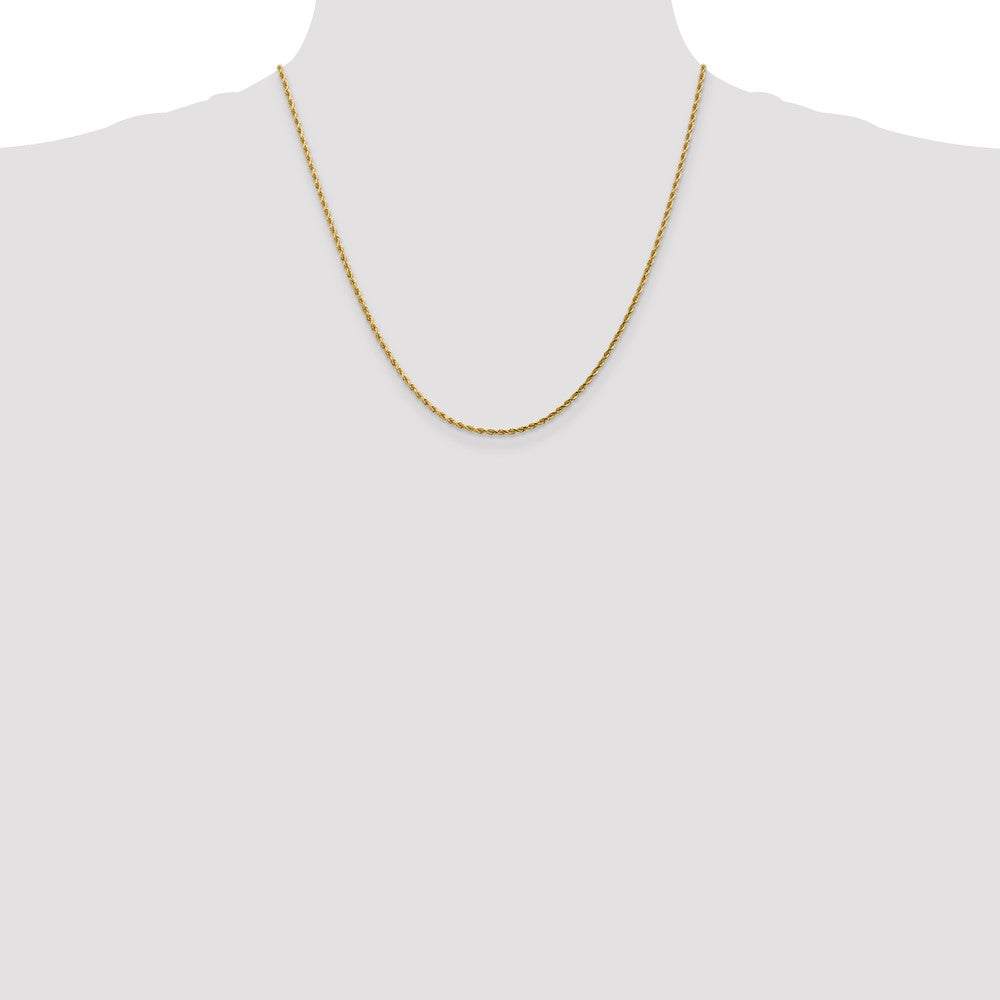 20 Inch 14K 1.75mm Diamond-Cut Rope Chain Necklace