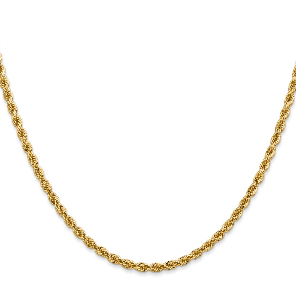 30 Inch 14K 2.75mm Diamond-Cut Rope Chain Necklace