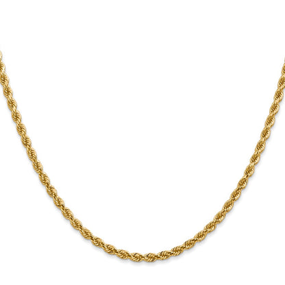 30 Inch 14K 2.75mm Diamond-Cut Rope Chain Necklace