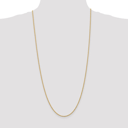 30 Inch 14K 2mm Solid Regular Rope Chain Necklace