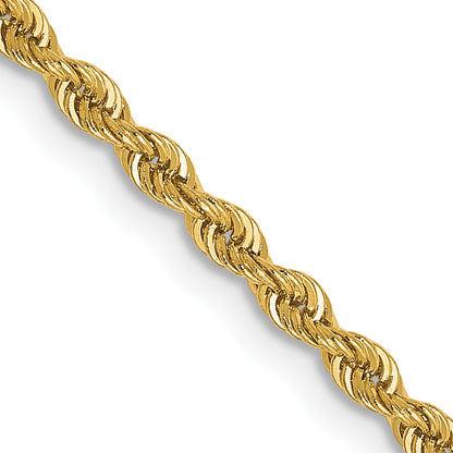 30 Inch 14K 2mm Solid Regular Rope Chain Necklace