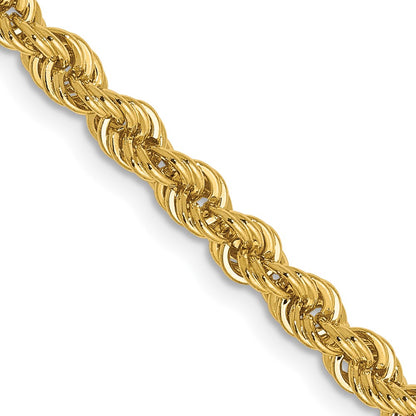 30 Inch 14K 3mm Solid Regular Rope Chain Necklace