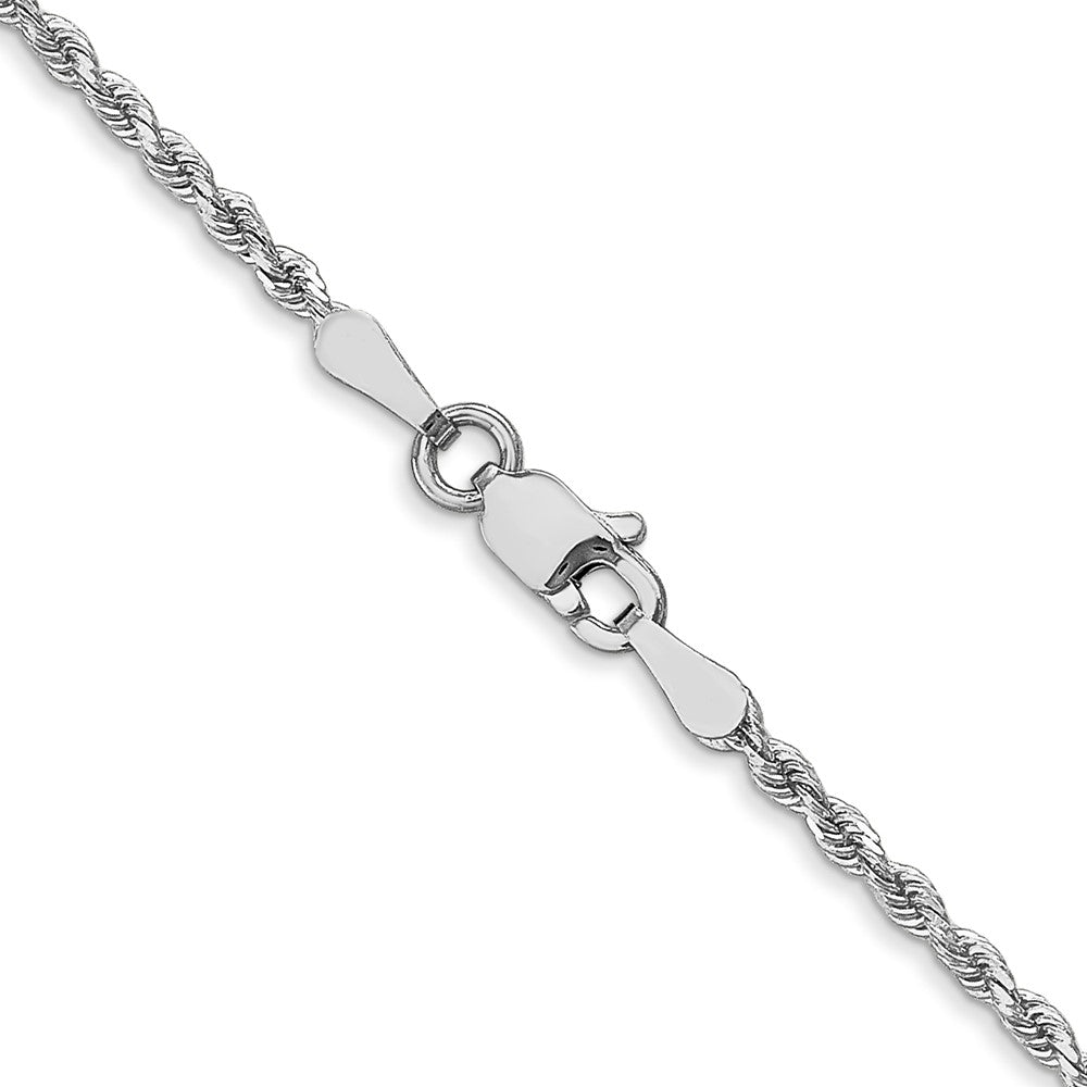 20 Inch 14K White Gold 1.75mm Diamond-Cut Rope Chain Necklace