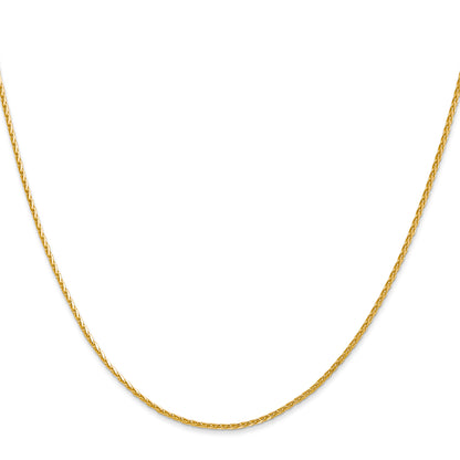 16 Inch 14K 1.3mm D/C Wheat Chain Necklace
