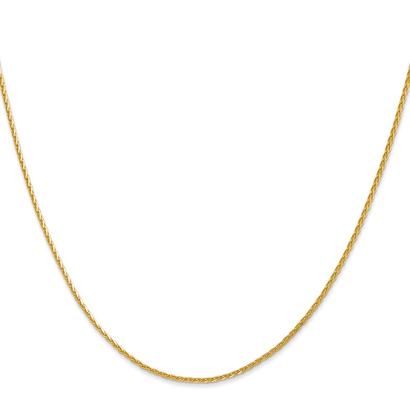 16 Inch 14K 1.3mm D/C Wheat Chain Necklace