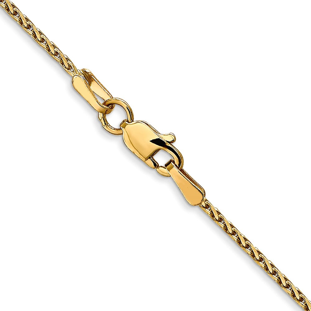 16 Inch 14K 1.3mm D/C Wheat Chain Necklace