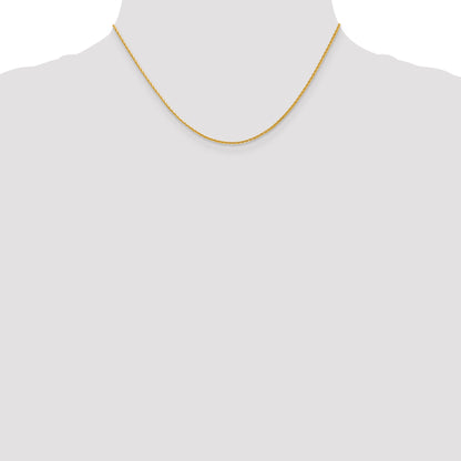 16 Inch 14K 1.3mm D/C Wheat Chain Necklace