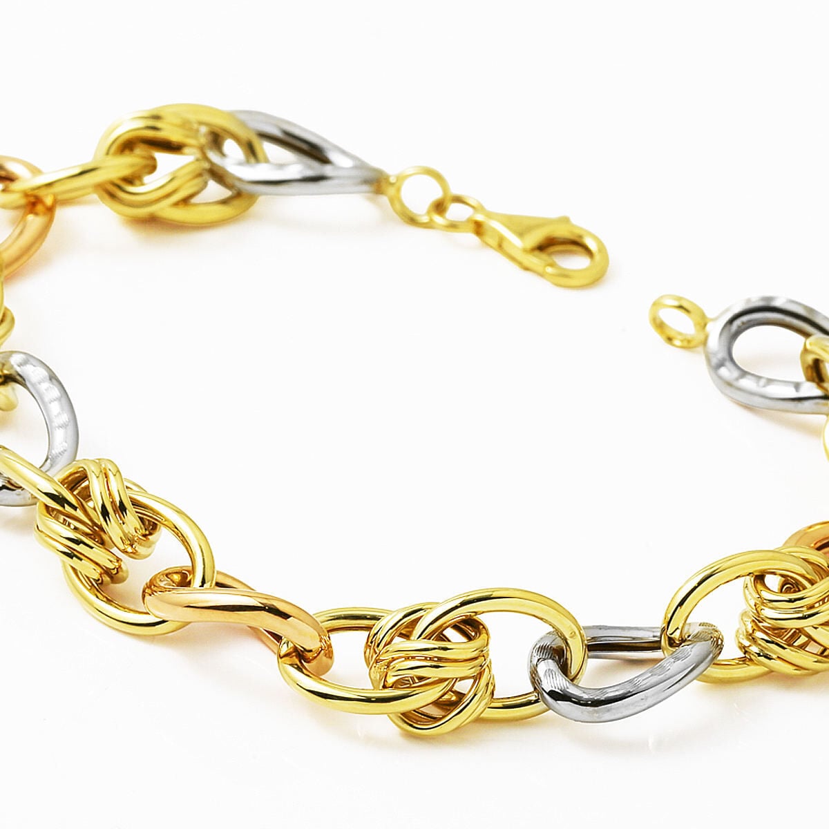 14K Yellow Gold Space Path Hoop Bracelet (8.79 g)