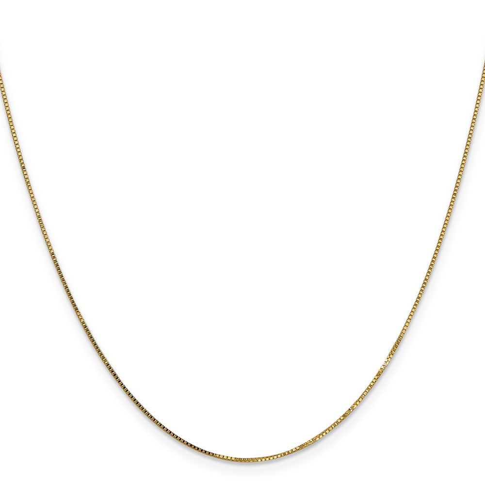 24 Inch 14K .8mm Box With Spring Ring Clasp Chain Necklace