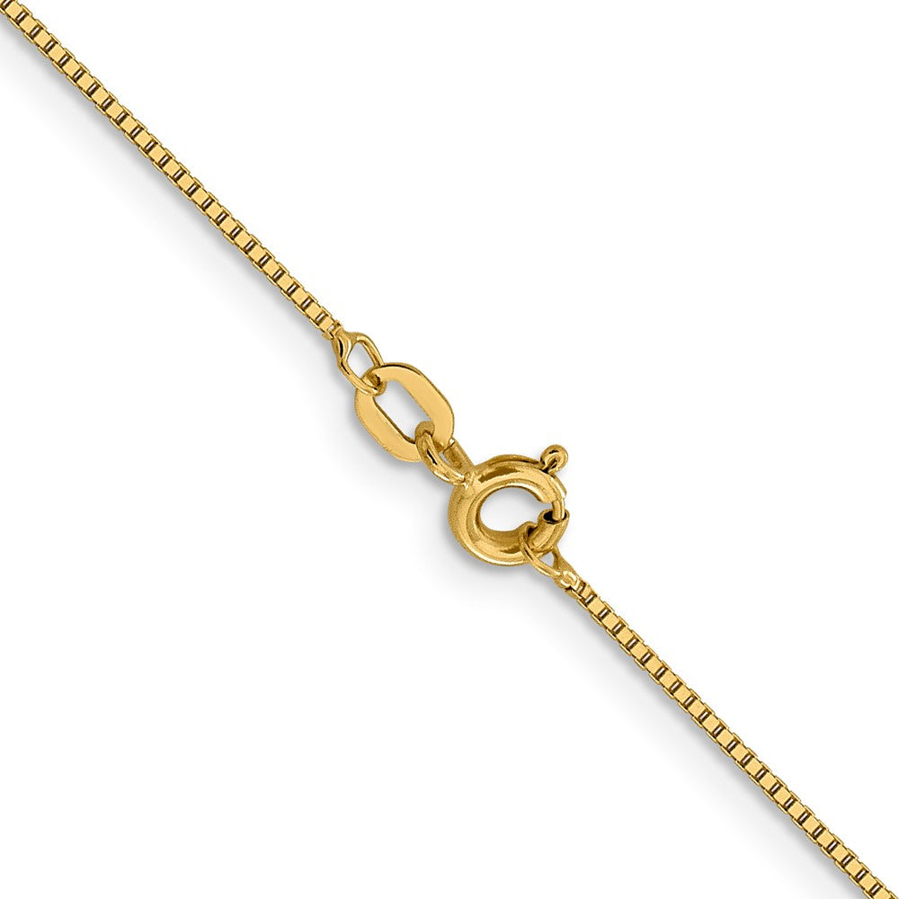 20 Inch 14K .8mm Box With Spring Ring Clasp Chain Necklace
