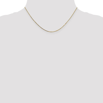 16 Inch 14K .8mm Box With Spring Ring Clasp Chain Necklace