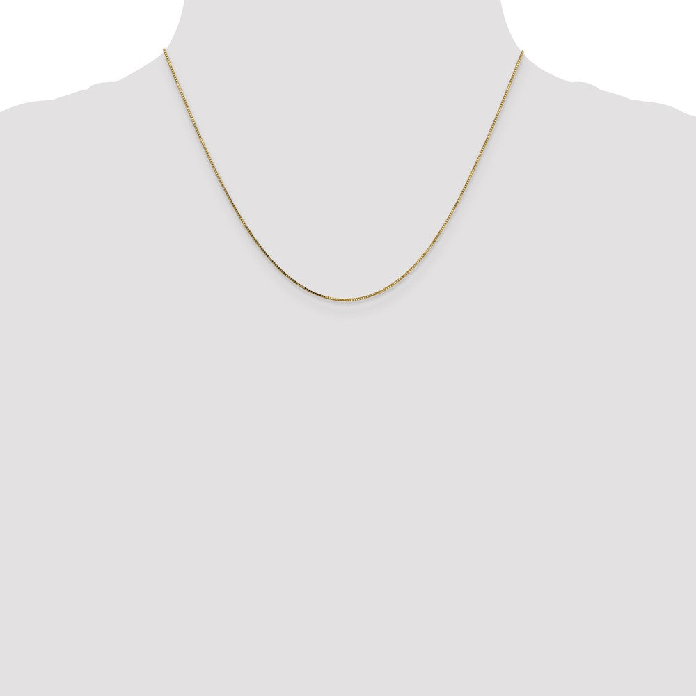 18 Inch 14K .8mm Box With Spring Ring Clasp Chain Necklace