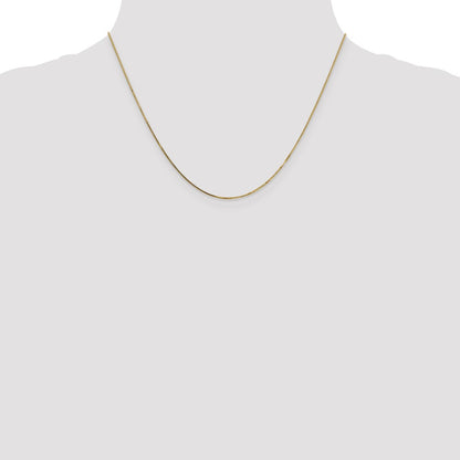 18 Inch 14K .8mm Box With Spring Ring Clasp Chain Necklace